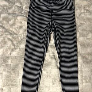 Black and White Striped Leggings